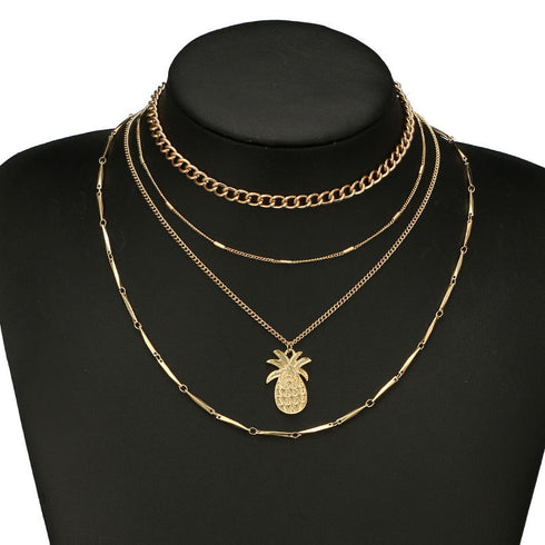 Minimalist Pineapple Pendant Necklace for Women - ROUTINE FASHION
